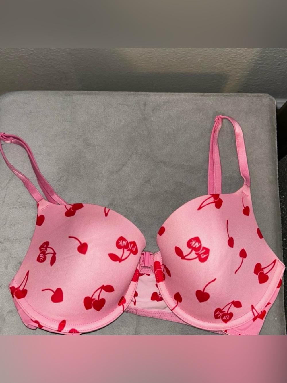 Victoria's Secret Pink Cherry Print Push-Up Bra